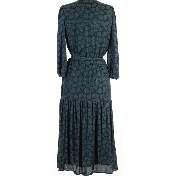 Banana Republic Peacock Green Floral Midi Dress - Picture 3 of 9